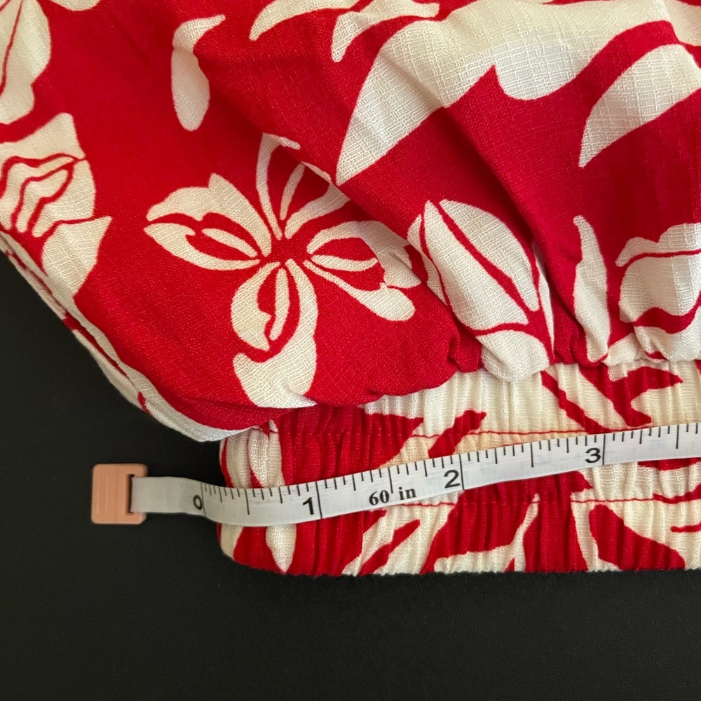 Knox Rose Women's Size 2X Red & White Floral Skirt - Picture 9 of 13